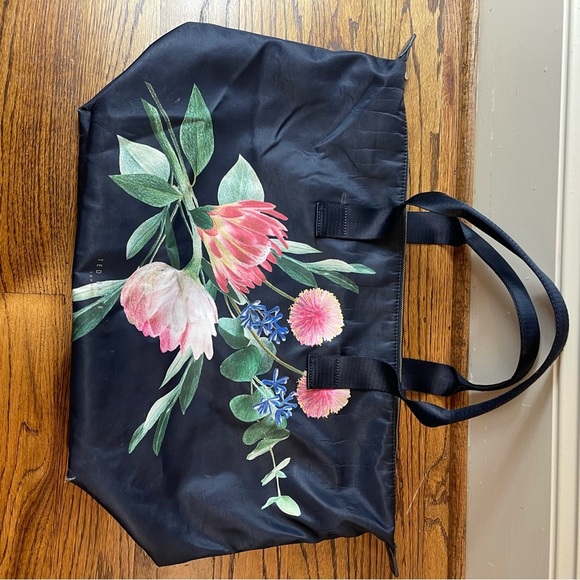 Ted Baker Navy Floral Tote Bag - Picture 6 of 7